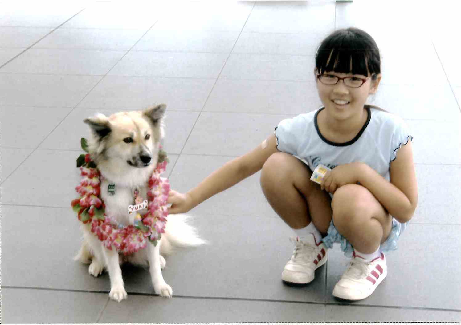 ラッキー犬のユキちゃんと。