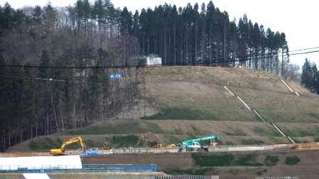 宮古市田老地区の高台移転地