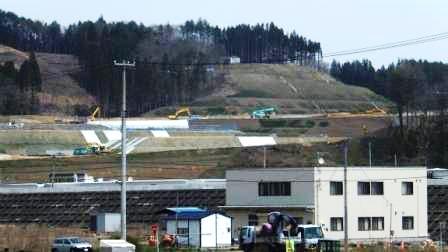 宮古市田老地区の高台移転地